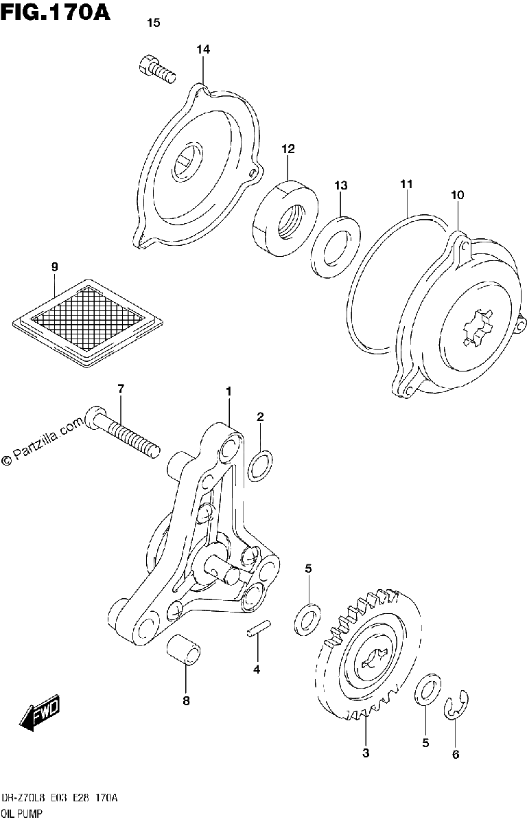 Diagrama de 170A OIL PUMP