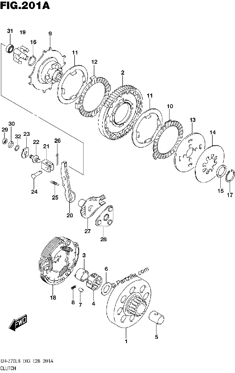 Diagrama de 201A CLUTCH