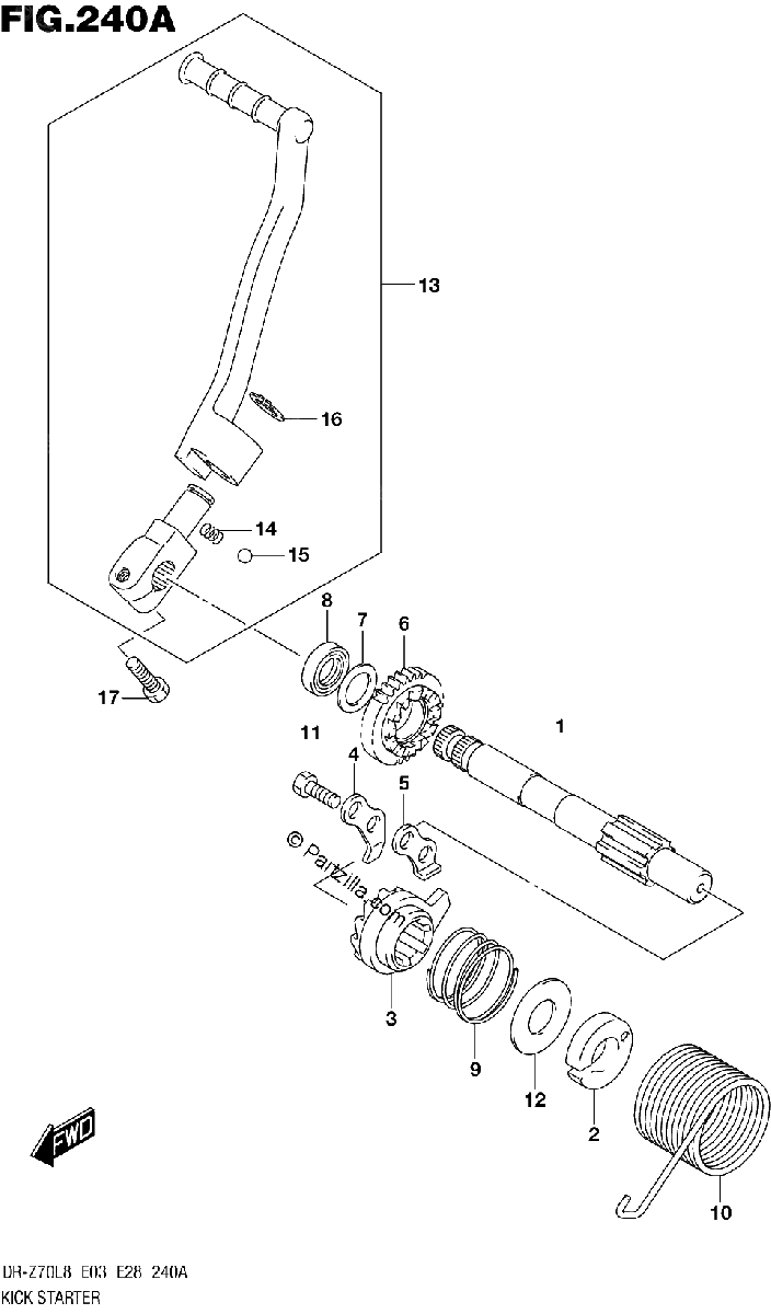 Diagrama de 240A KICK STARTER