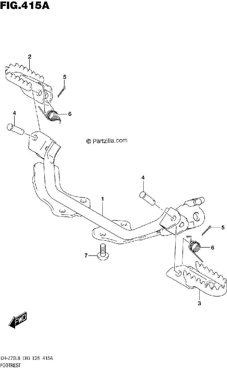 Diagrama de 415A FOOTREST