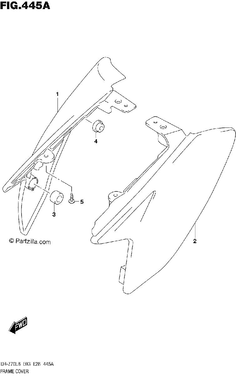 Diagrama de 445A FRAME COVER