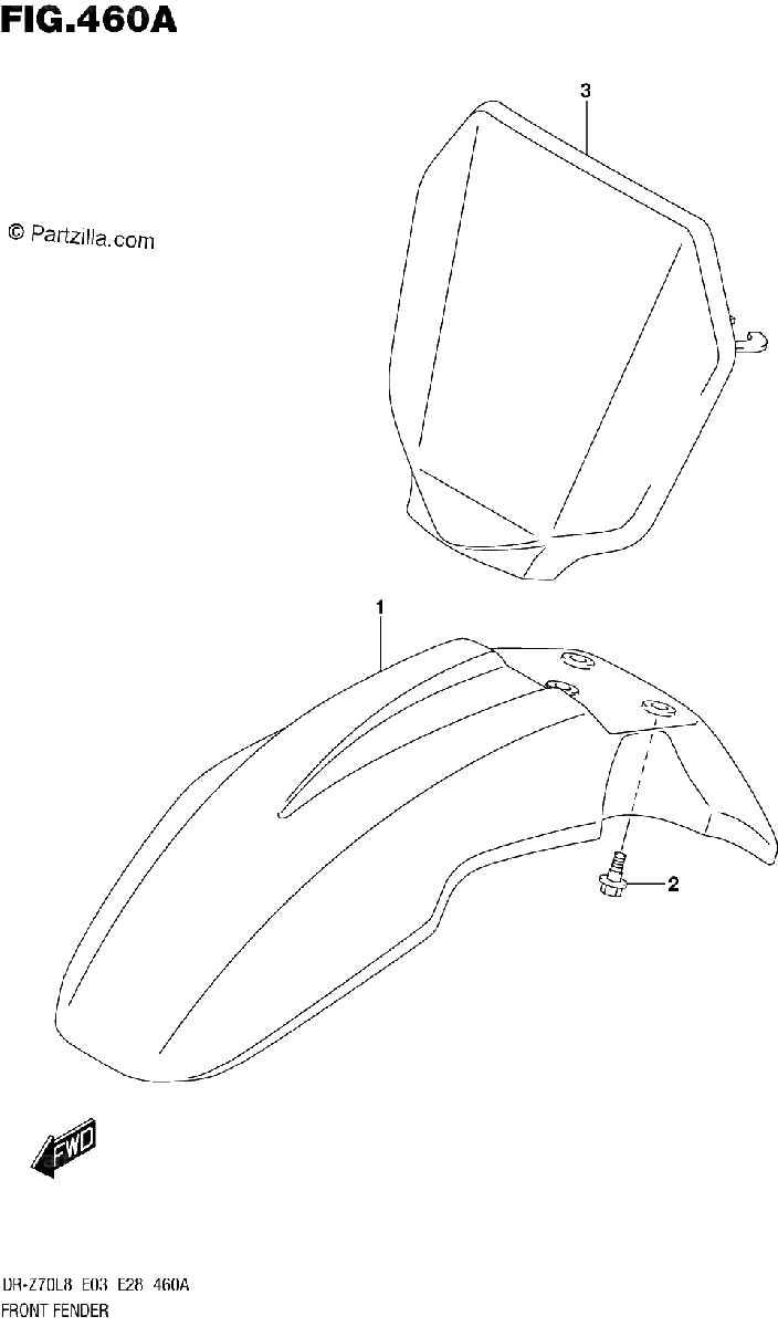 Diagrama de 460A FRONT FENDER