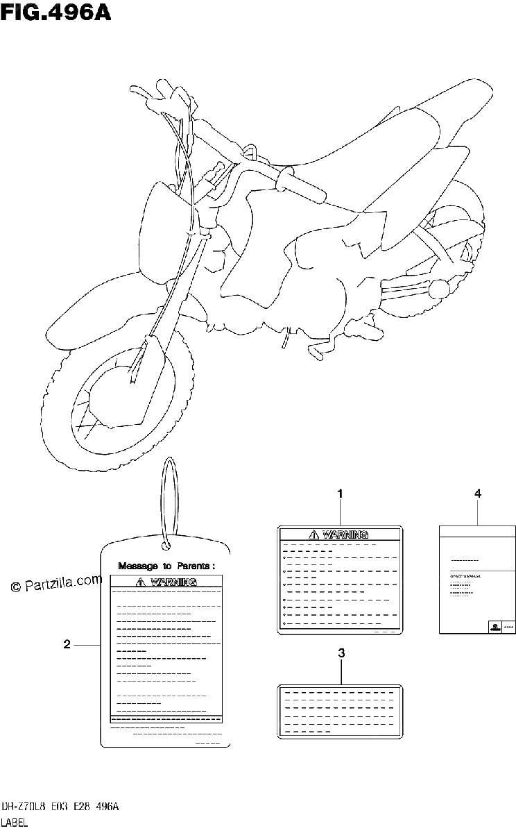 Diagrama de 496A LABEL DR Z70L8 E03