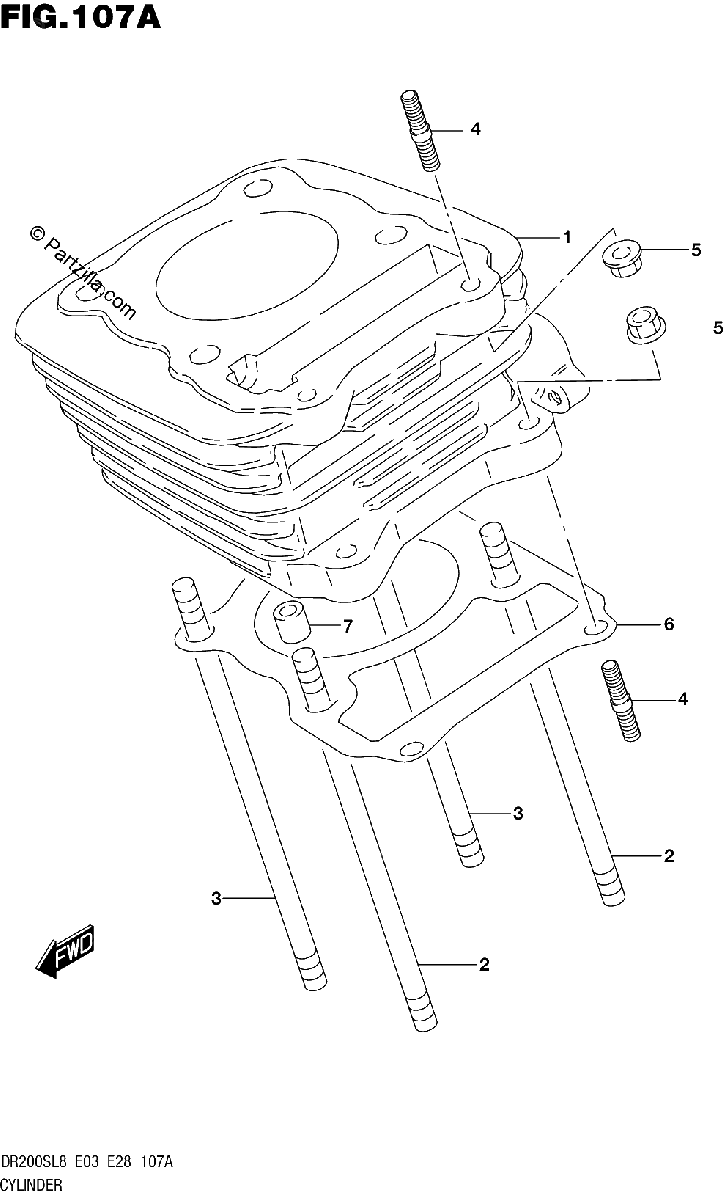 Diagrama de 107A CYLINDER