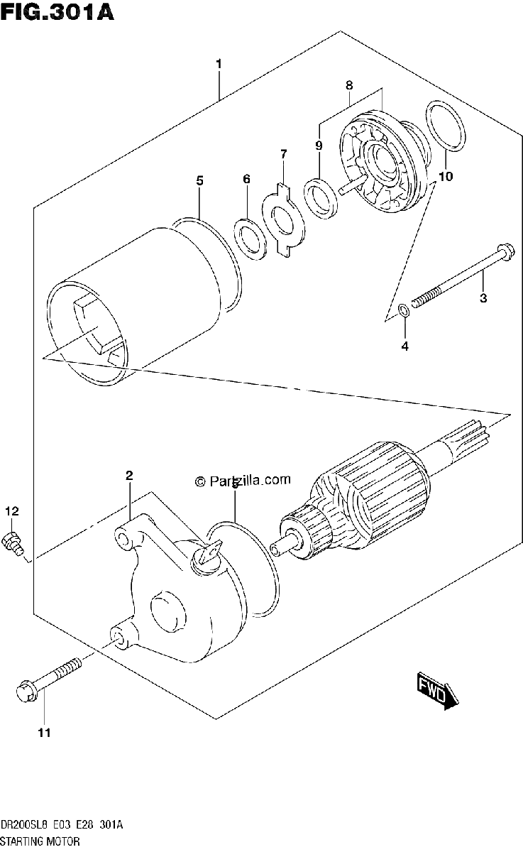 Diagrama de 301A STARTING MOTOR