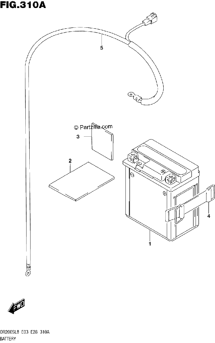 Diagrama de 310A BATTERY