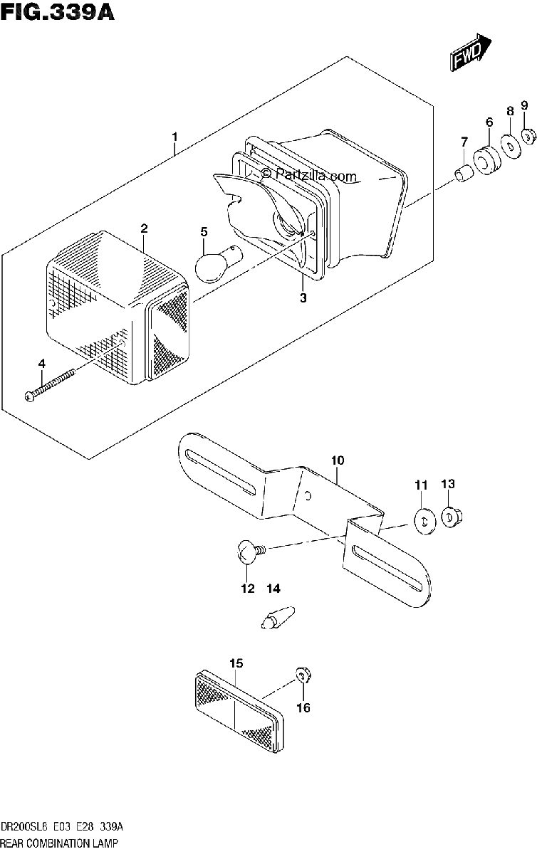 Diagrama de 339A REAR COMBINATION LAMP