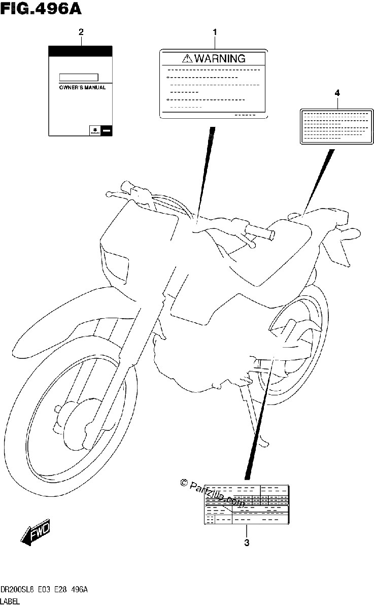 Diagrama de 496A LABEL DR200SL8 E03