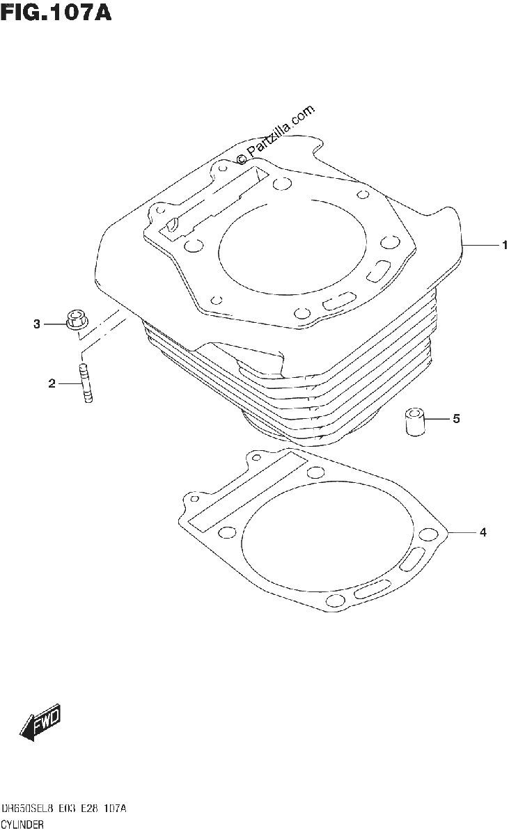 Diagrama de 107A CYLINDER