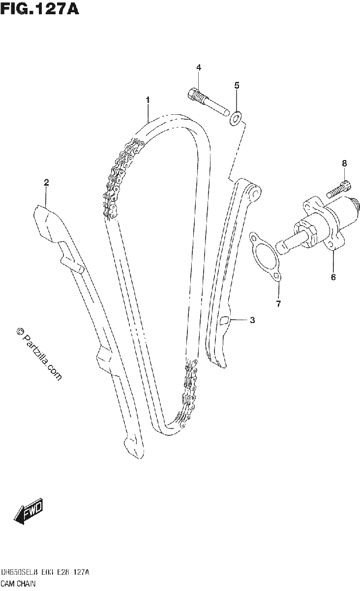 Diagrama de 127A CAM CHAIN