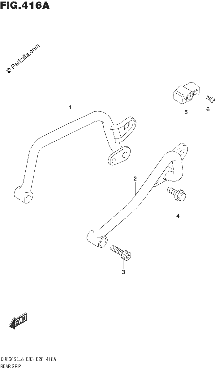 Diagrama de 416A REAR GRIP DR650SEL8 E03