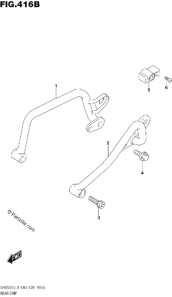 Diagrama de 416B REAR GRIP DR650SEL8 E28