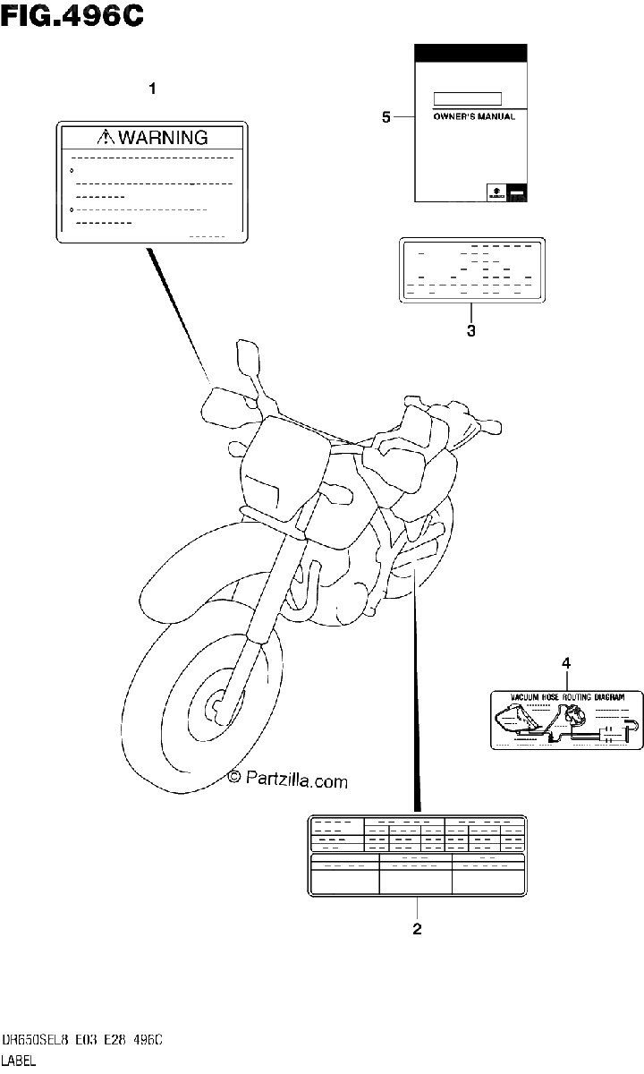 Diagrama de 496C LABEL DR650SEL8 E33