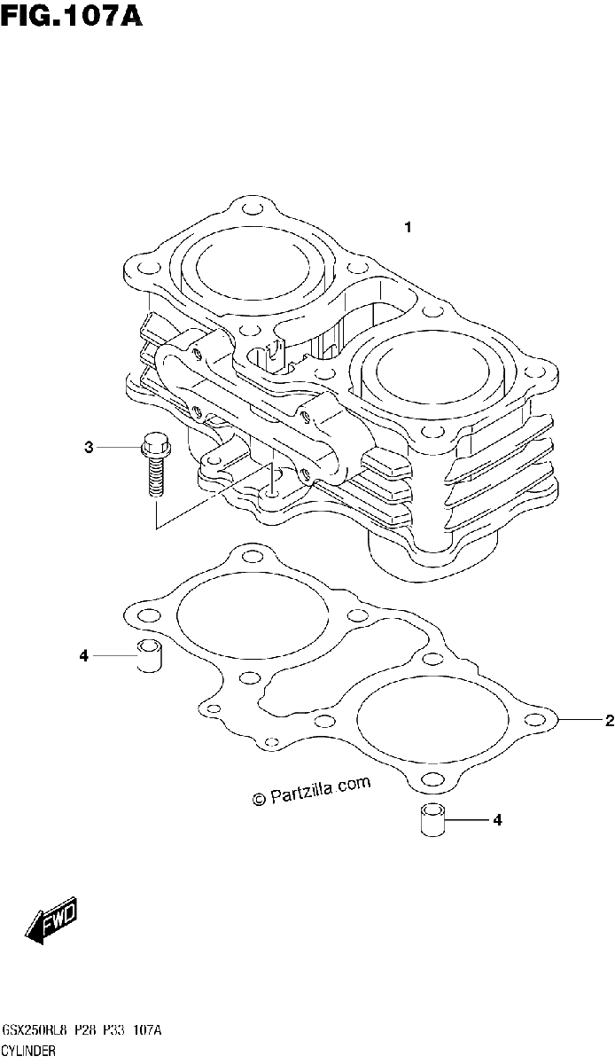 Diagrama de 107A CYLINDER
