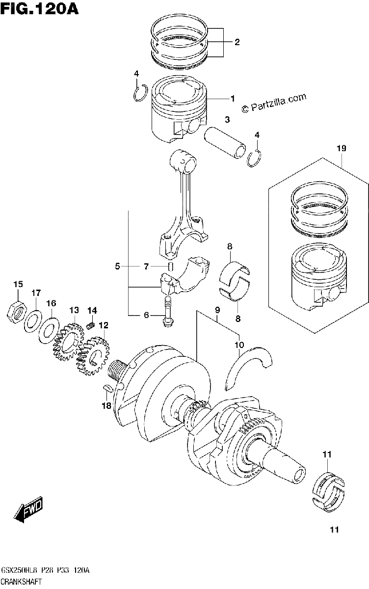 Diagrama de 120A CRANKSHAFT