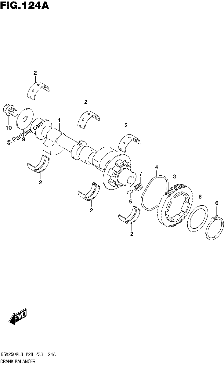 Diagrama de 124A CRANK BALANCER