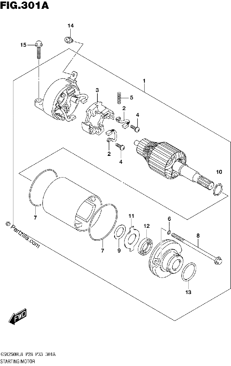 Diagrama de 301A STARTING MOTOR