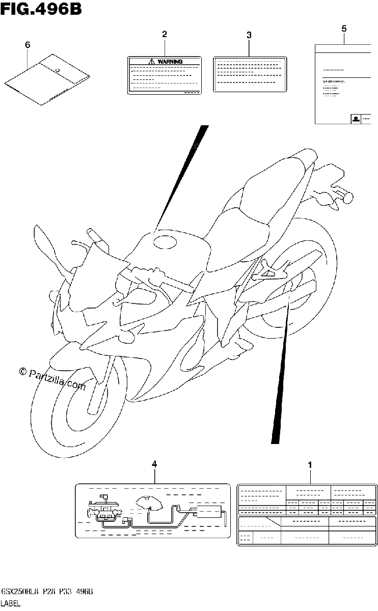 Diagrama de 496B LABEL GW250RL8 P33