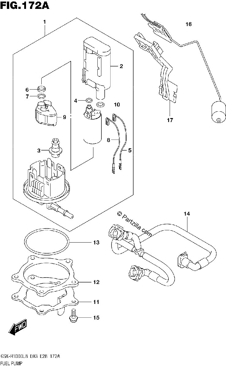 Diagrama de 172A FUEL PUMP