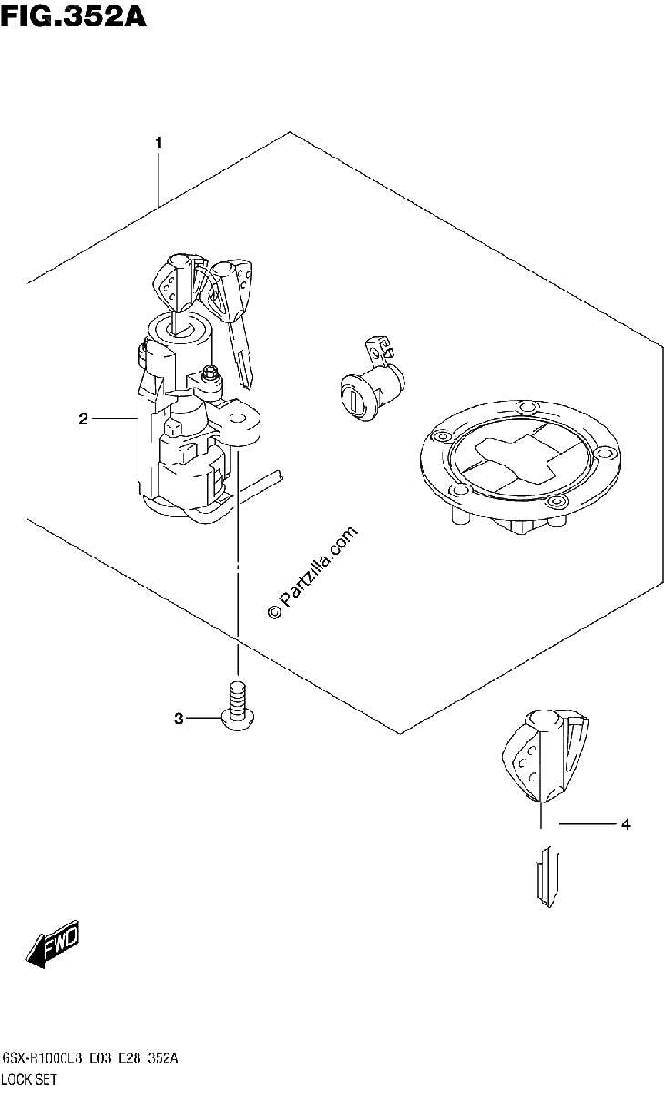 Diagrama de 352A LOCK SET