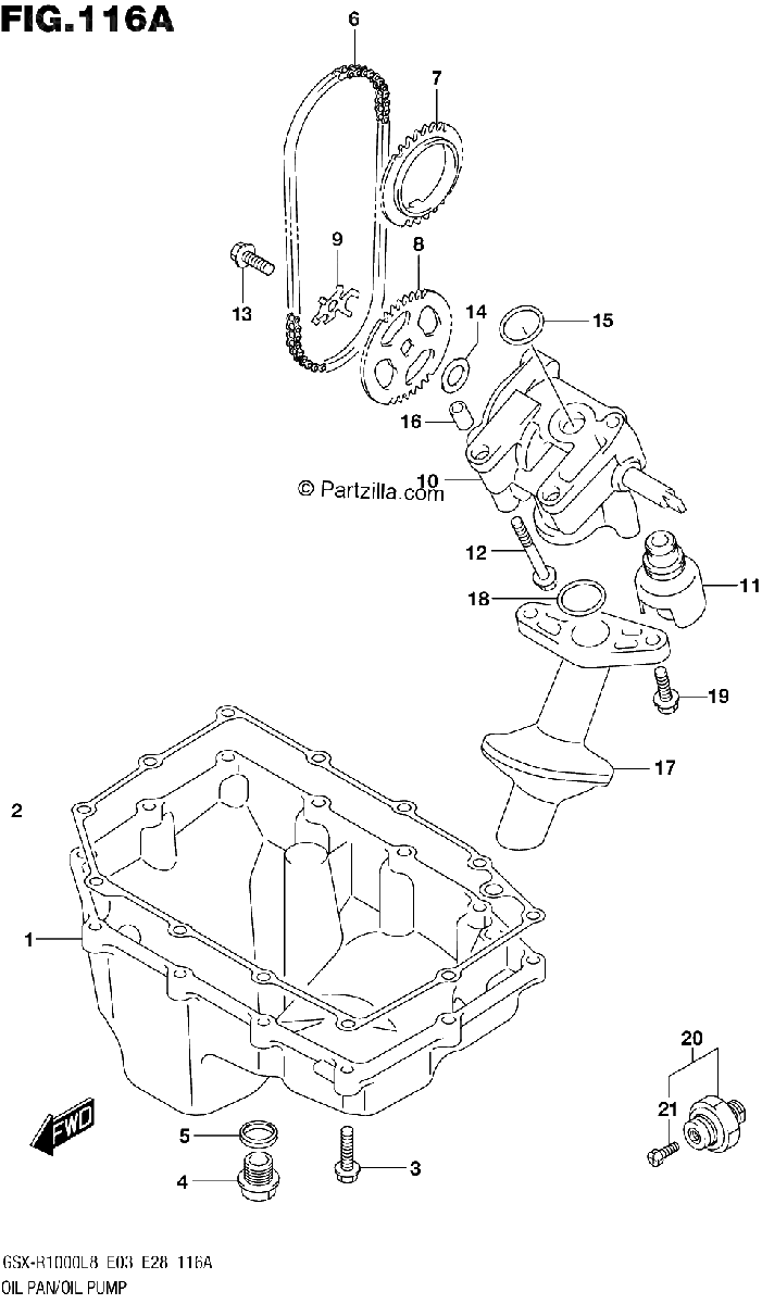 Diagrama de OIL PAN OIL PUMP