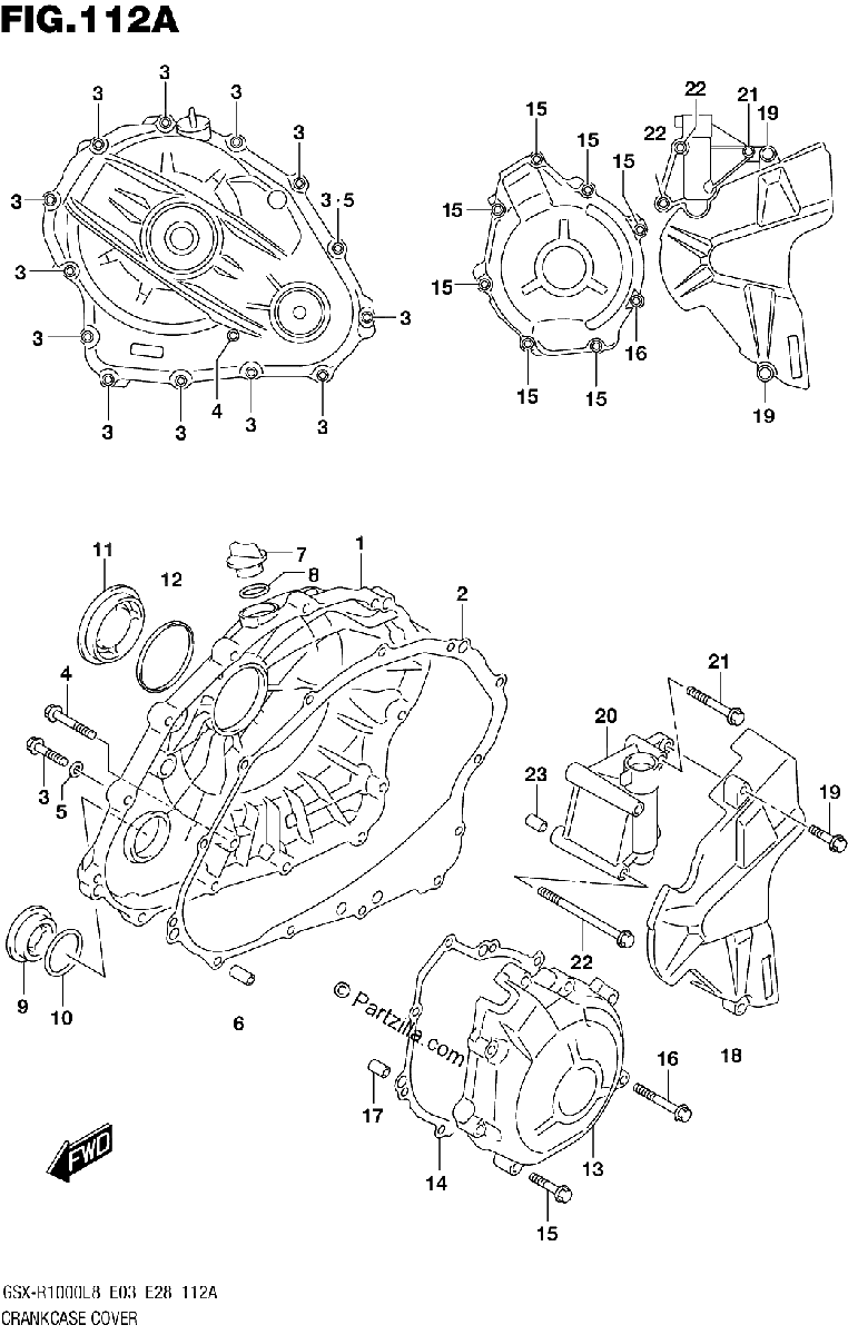 Diagrama de CRANKCASE COVER