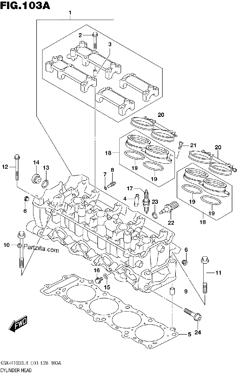 Diagrama de CYLINDER HEAD