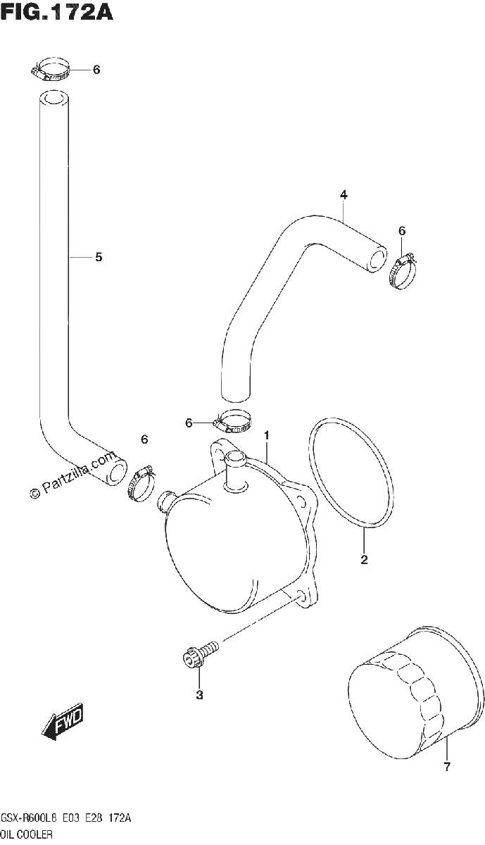 Diagrama de 172A OIL COOLER
