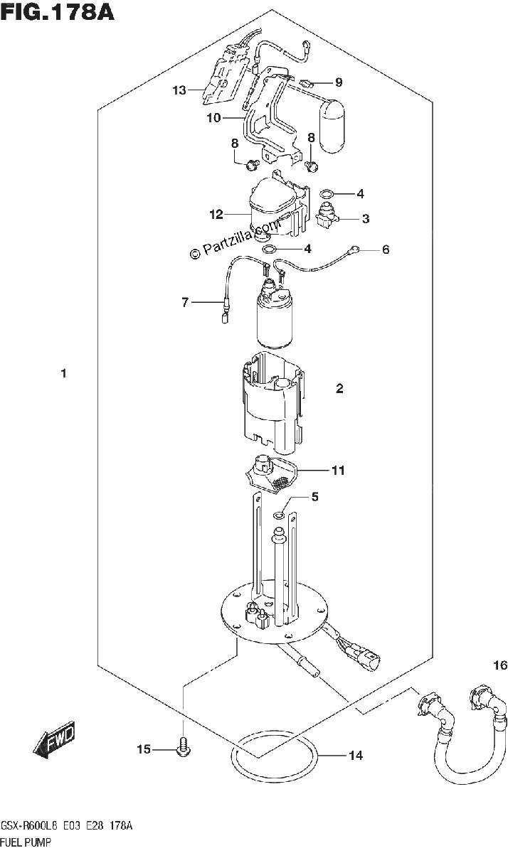 Diagrama de 178A FUEL PUMP