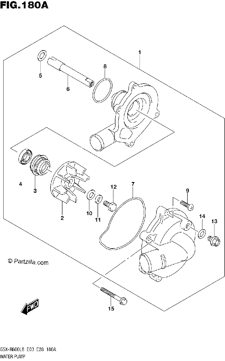 Diagrama de 180A WATER PUMP