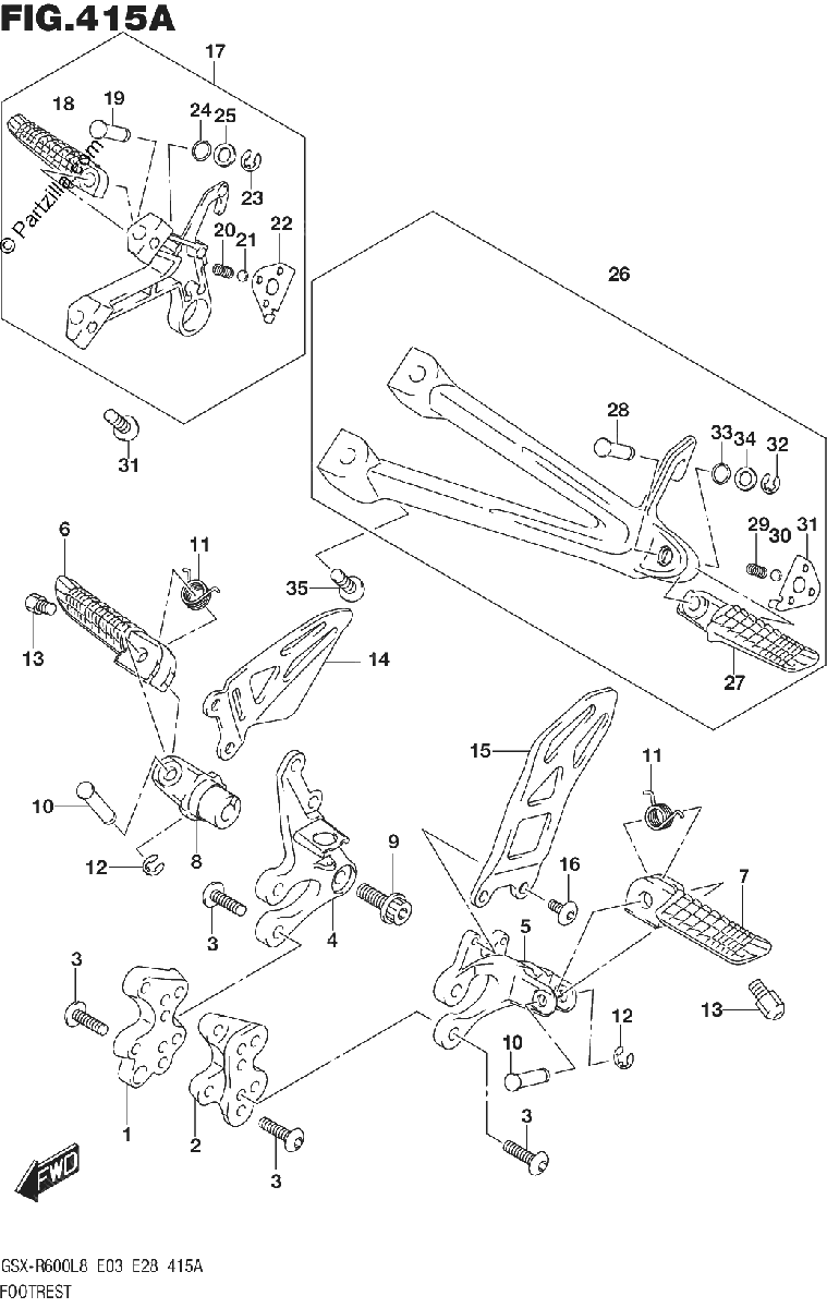 Diagrama de 415A FOOTREST