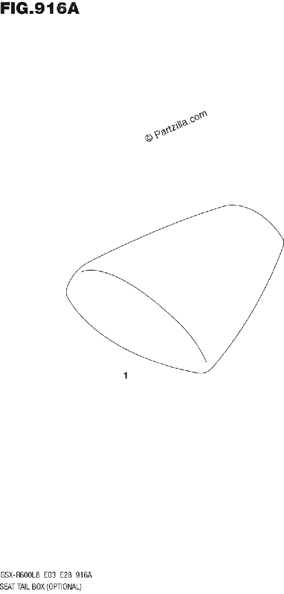 Diagrama de 916A SEAT TAIL BOX OPTIONAL