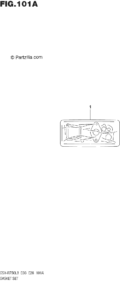 Diagrama de 101A GASKET SET