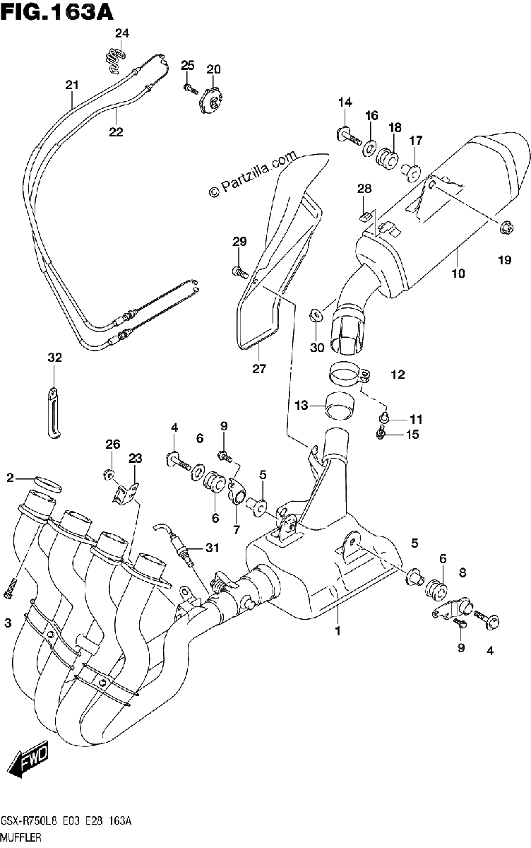 Diagrama de 163A MUFFLER