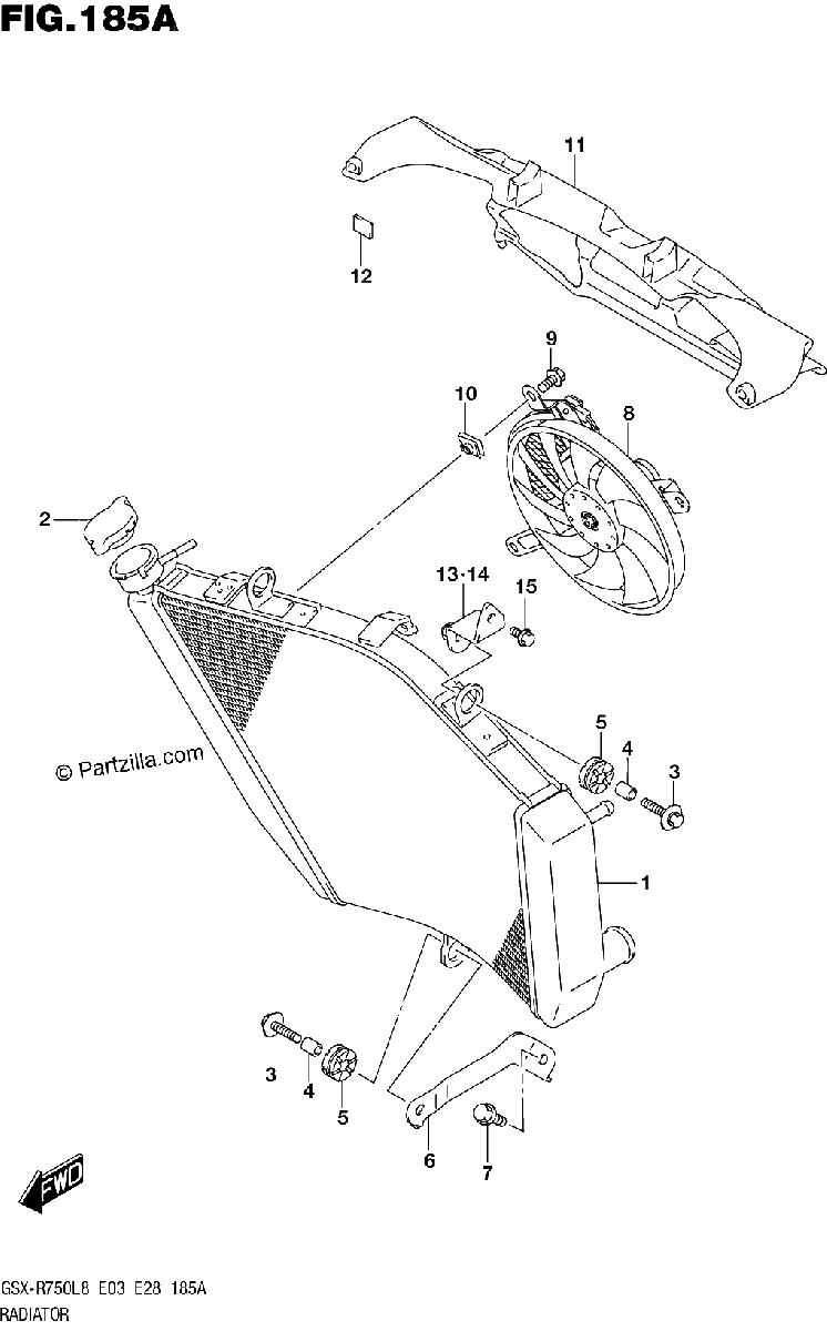 Diagrama de 185A RADIATOR