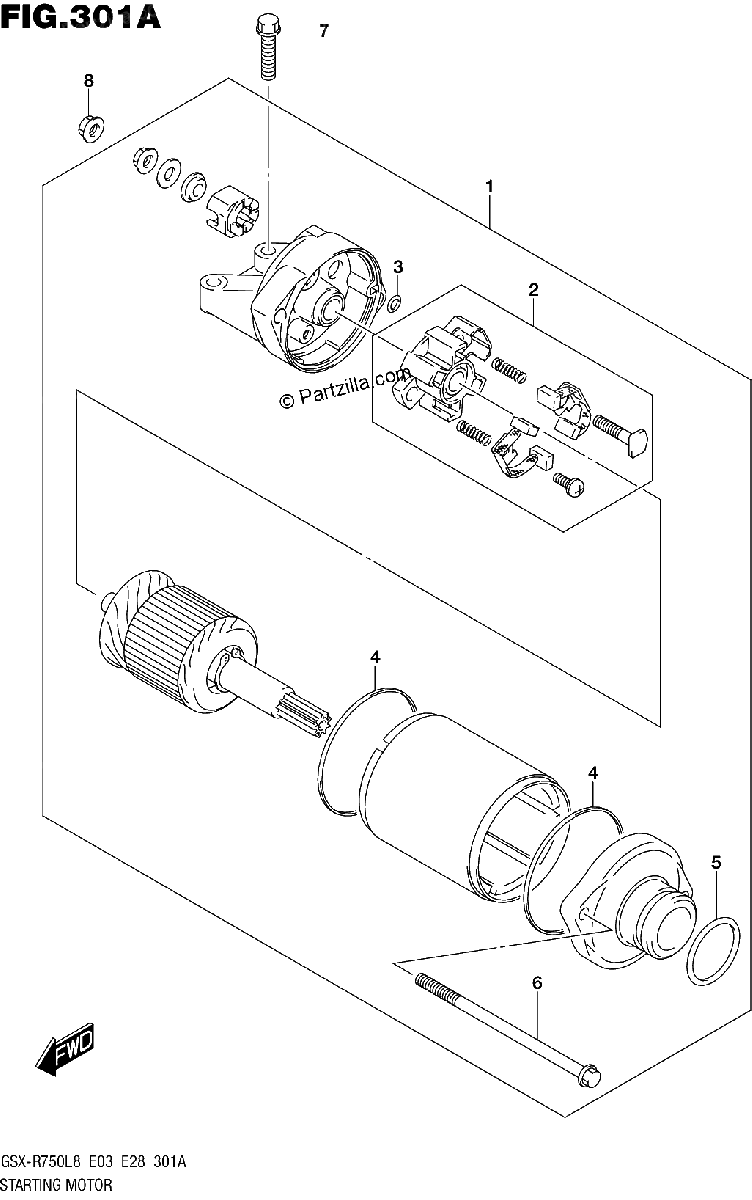 Diagrama de 301A STARTING MOTOR