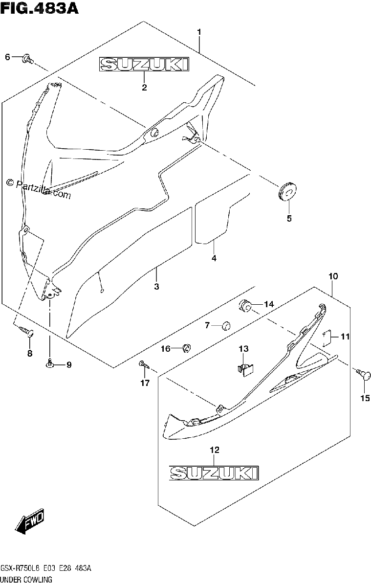 Diagrama de 483A UNDER COWLING