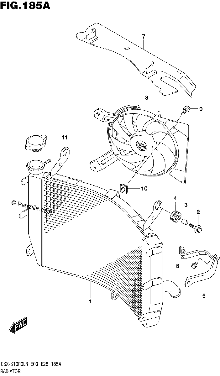 Diagrama de 185A RADIATOR