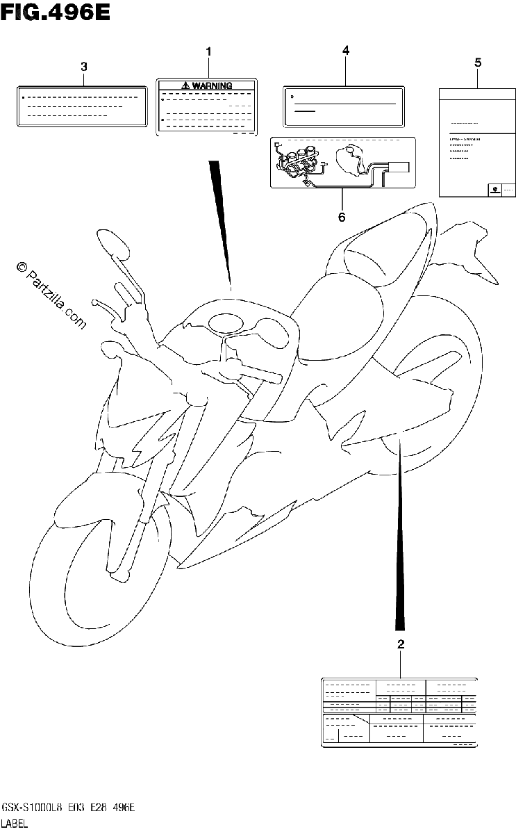 Diagrama de 496E LABEL GSX S1000L8 E33