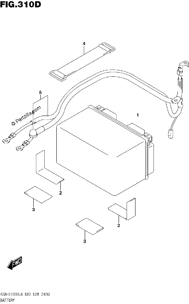 Diagrama de BATTERY GSX S1000AZL8 E28