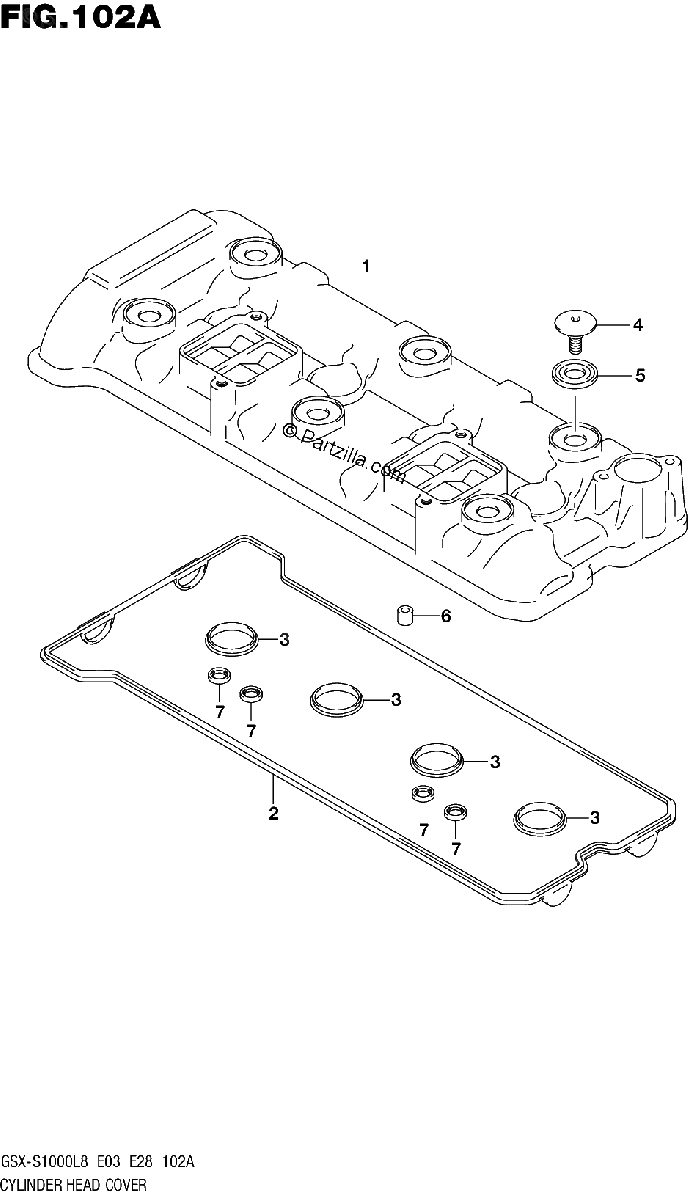 Diagrama de CYLINDER HEAD COVER