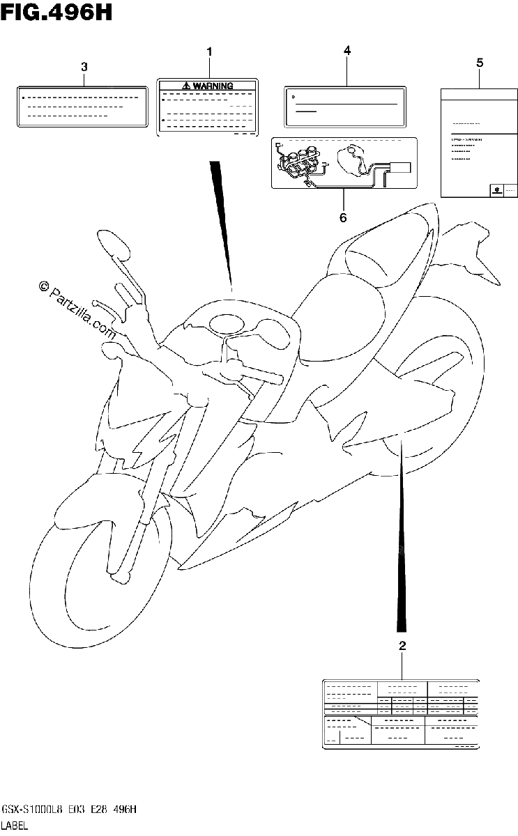Diagrama de LABEL GSX S1000AZL8 E33