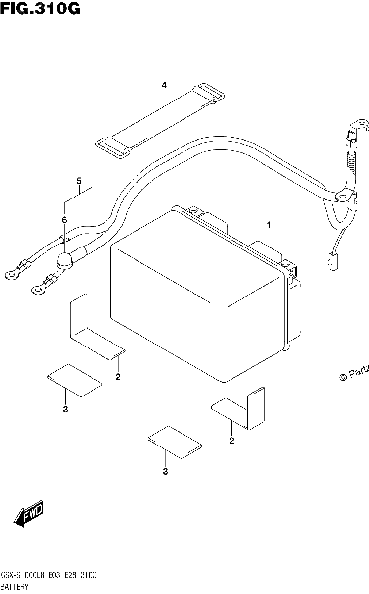 Diagrama de 310G BATTERY GSX S1000AL8 E33