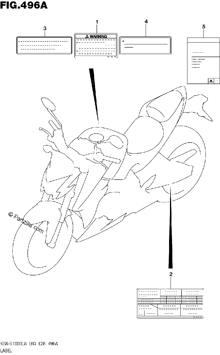 Diagrama de 496A LABEL GSX S1000AL8 E03
