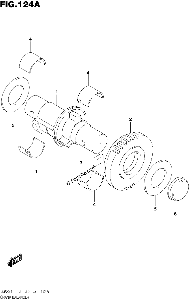 Diagrama de 124A CRANK BALANCER