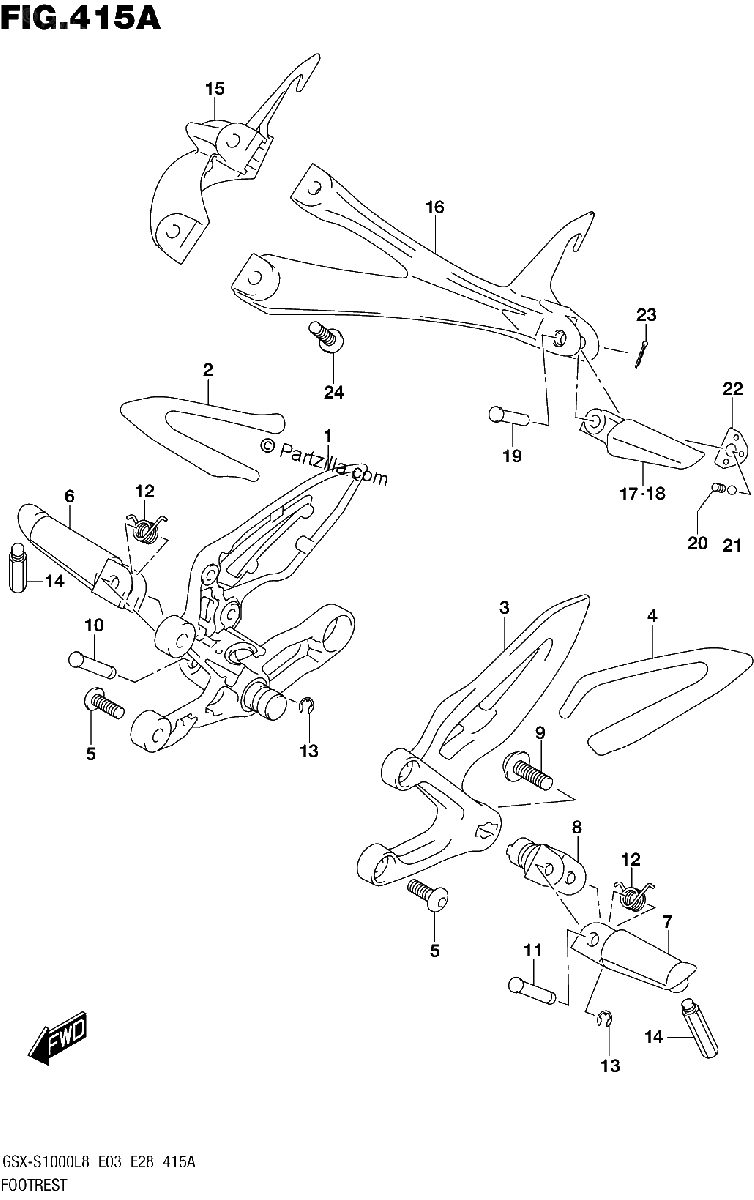 Diagrama de 415A FOOTREST