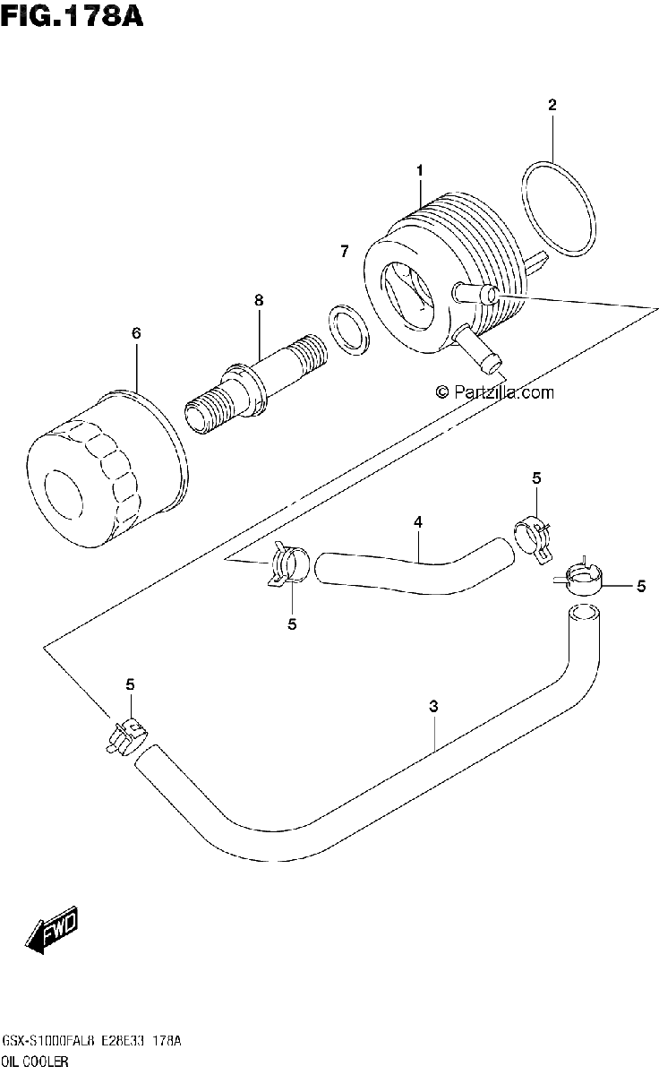 Diagrama de 178A OIL COOLER