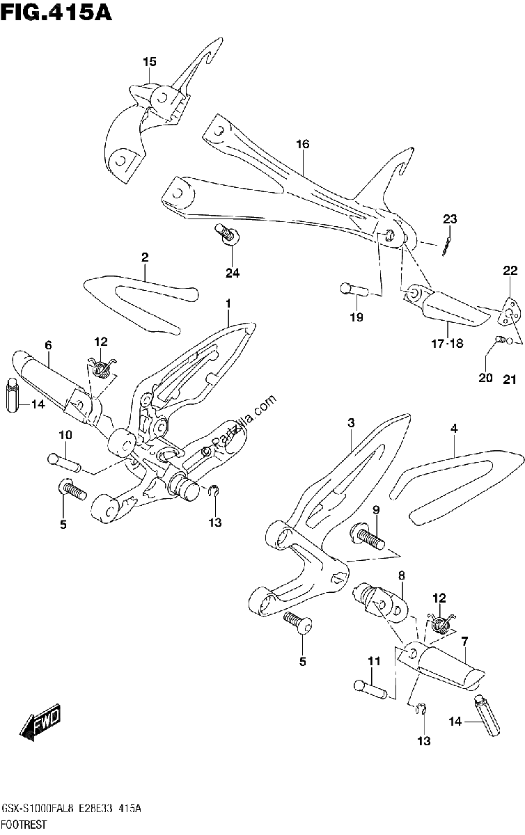 Diagrama de 415A FOOTREST