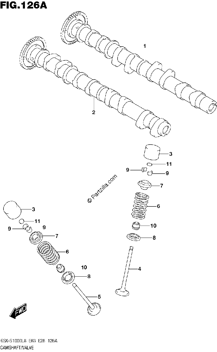 Diagrama de CAMSHAFT VALVE