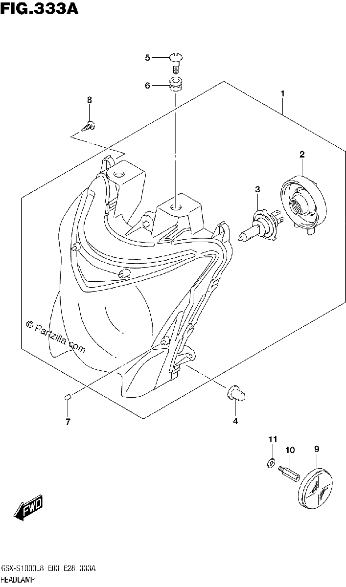 Diagrama de HEADLAMP